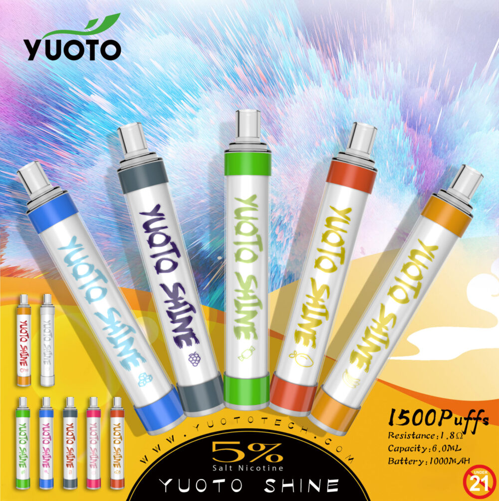 YUOTO Shine 1500 Puff Одноразовые вейпы оптом