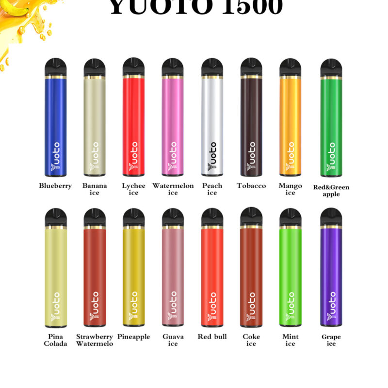 YUOTO 1500 Puffs Одноразовые Vape Stiks оптом